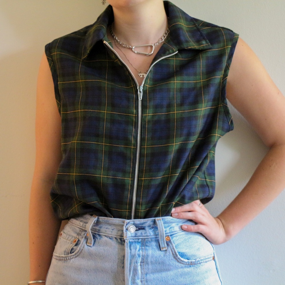 Vintage Plaid Vest